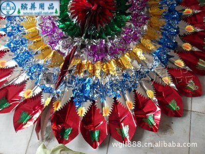 《廠家直銷殯葬用品》批發供應 1.8米精品雙層亮紙花圈與傘花圈詳解